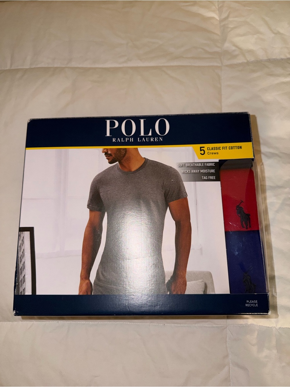Polo by Ralph Lauren Men’s Crew Neck Tees - Gray, Red, Blue